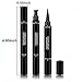 Eyeliner Stamp –2 Pens Double-sided Winged Eyeliner Pencil, Waterproof Smudgeproof Long Lasting Liquid Eyeliner Pencil, Vamp Style Wing, No Dipping Required(10mm Classic Black)