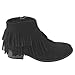 Refresh AD41 Women's Fringe Side Zipper Block Heel Ankle Booties