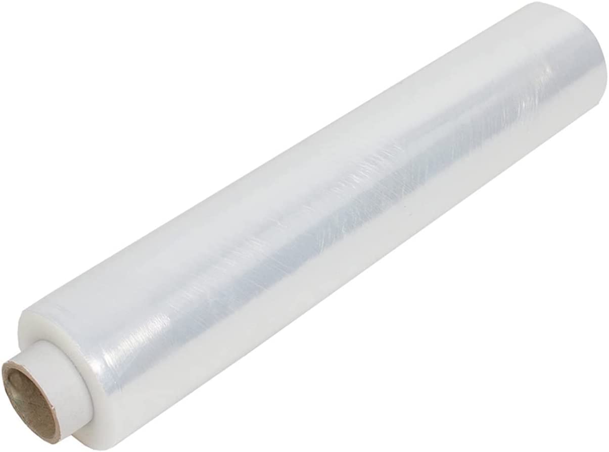 Straame Heavy Duty Strong Pallet Wrap Cling Film Packaging for Industrial, House Moving, Packing, Furniture Wrapping, Storage - Tear Resistant - Water & Moisture Proof 400mm x 250m (Clear, 1 Roll)
