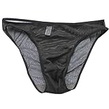 FEESHOW Men's Mesh Sheer Briefs See Through Underwear