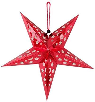 Stella Di Natale Tridimensionale.Paralume Stella Di Natale Decorazione Soffitto Tridimensionale Laser Pentacolo Stella Di Carta Ornamenti Per La Decorazione Della Festa Di Natale Bar Red Amazon It Illuminazione