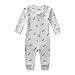 Owlivia Organic Cotton Baby Boy Girl Zip up Sleep N Play, Footless, Long Sleeve(3-6 Months, Feather Mauve)