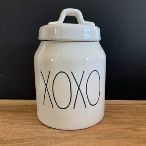 Rae Dunn XOXO Canister - baby size 6 inches tall - Ceramic - Very rare!