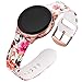Aiseve 20mm Floral Bands Compatible with Galaxy Watch Active (40mm) & Galaxy Watch 42mm, Women Replacement Wristbands Strap with Rose Gold Buckle Compatible for Garmin Vivoactive 3