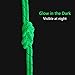Glow in The Dark Luminous Reflective Guyline, 5mm 65.6ft/20m Nylon Canopy Tent Rope Guy Lines Camping Cord, Green