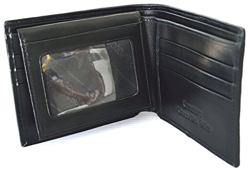 Authentic M Crocodile Skin Men's Bifold Backbone Leather Black Wallet