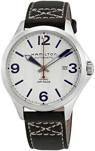 silver dial men's watch