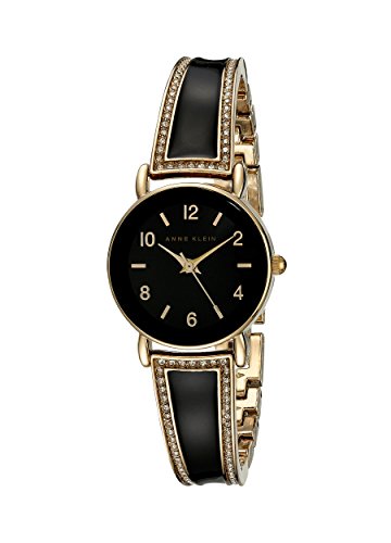 Anne Klein Women's AK/1028BKGB Swarovski Crystal-Accented Watch