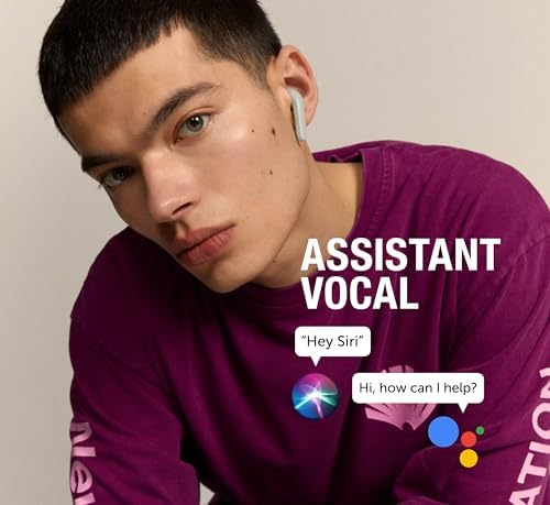 Twins Core Écouteurs Intra-Auriculaires Bluetooth sans Fil avec Assistant Vocal, contrôle Tactile et Microphone intégré, 30 Heures D'Autonomie (Ice Grey)