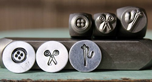 Supply Guy Sewing 3 Stamp Metal Punch Design Stamp Set SGCH104/110/116