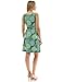 PattyBoutik Women V Neck Sleeveless Print Dress (Teal, Green and Yellow 19 X-Small)