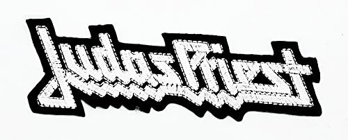 MNC Patch White Judas priest Music Band Heavy Metal Punk Rock Logo iron on sew on patch Sign Badge Symbol Patch Iron on Applique Embroidered Jacket T shirt Costume