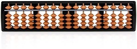 UZZO 17 Digits Portable Plastic Abacus Arithmetic Soroban,Office Useful 17 Column Abacus Soroban Calculating Tool