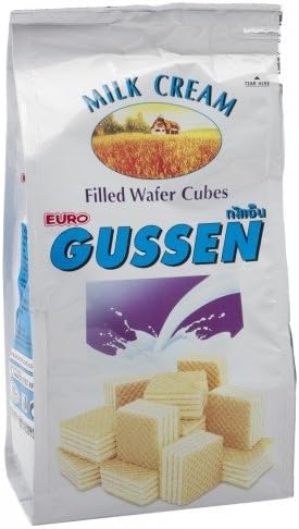 Gussen Milk Flavored Cream Filled Wafer Cubes 100 g.