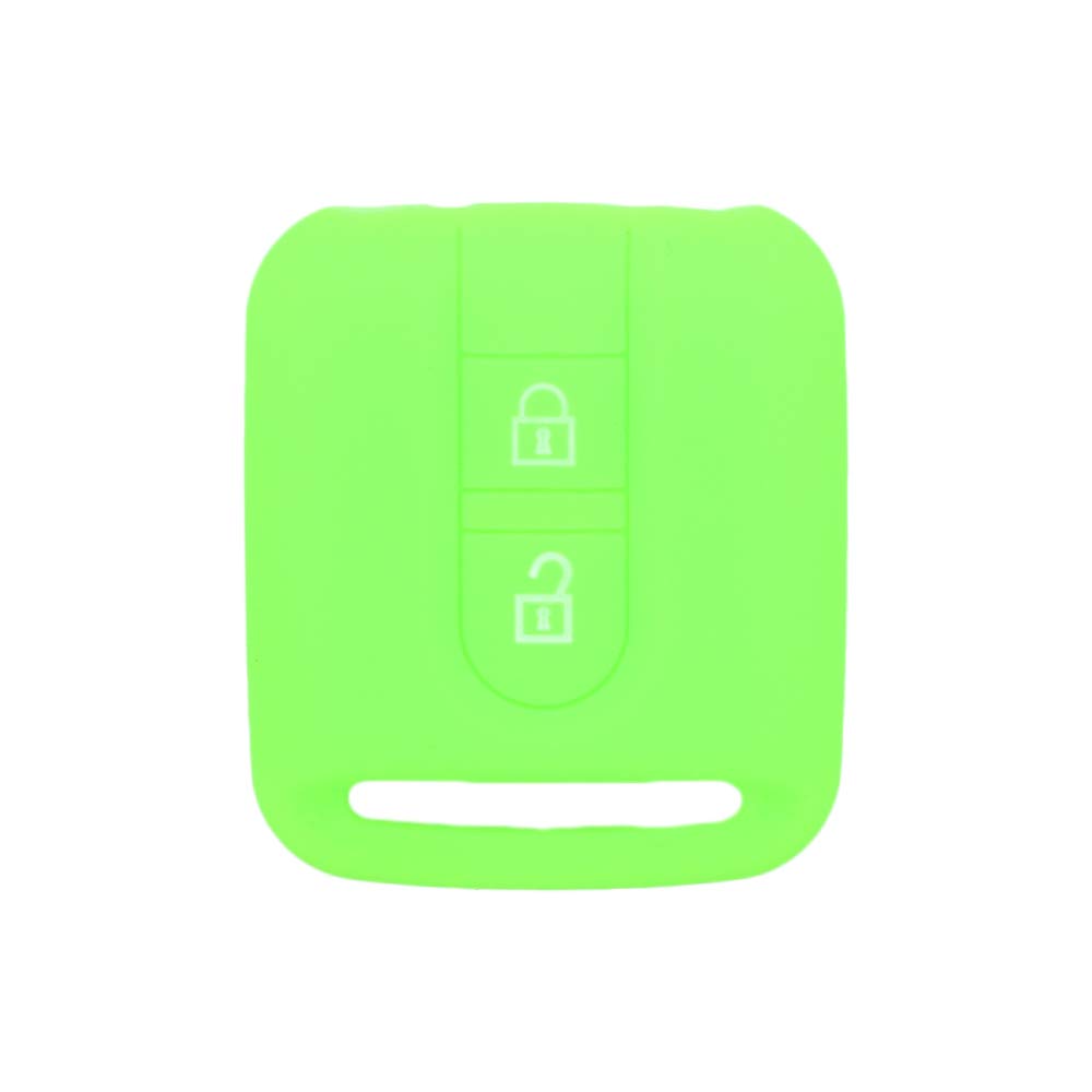 BROVACS Silicone Cover Protector Case Holder Skin Jacket Compatible with NISSAN 2 Button Remote Key Fob CV9502 Light Green