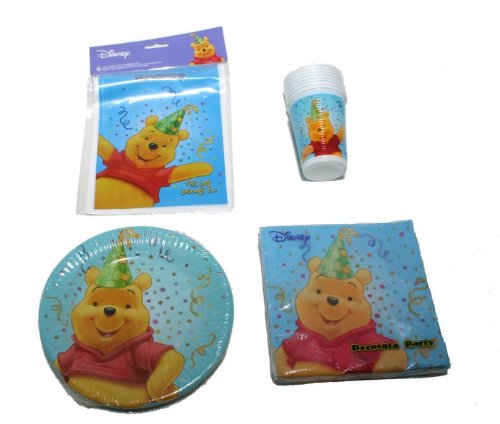 Party Set Joyeux Anniversaire Winnie Lourson Winnie The Pooh Vaisselle Decorations Et Accessoires De Fetes Bhattbros Com