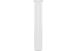 DRAGON CHEWER 116mm CR Plastic Packaging Pop Top Tubes - Child Resistant Travel Holder Vial Containers - 500 Qty (White)