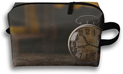 SHOUNABAG Clock Wall Clock Time Travel Cosmetic Bags Small Makeup Clutch Pouch Cosmetic And Toiletries Organizer Bag