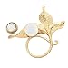SENFAI Lovely Alloy White Enamel Flower Magnetic Clip Magnetic Eyeglass Holder Brooch Jewelry