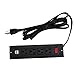 ETL Listed Desktop Furniture Recessed Professional Power Grommet Data Hub Outlets, 4-Socket Dual USB Port&10 FT Power Cord (4 outlets Dual USB)