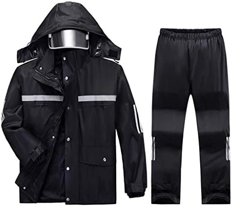 Giow Waterproof men 's jacket' Split 'with full protective cap, waterproof hood, ventilation strips and reflective stripes