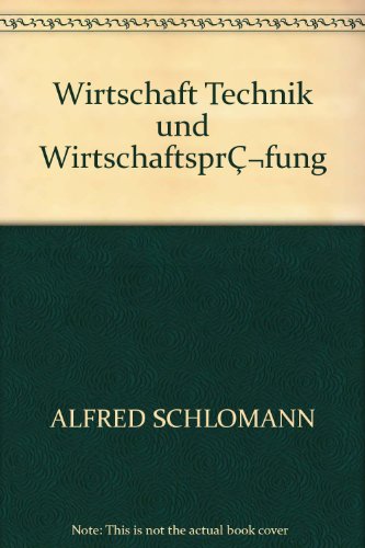 Wirtschaft, Technik und Wirtschaftspr?fung [German] B00EZ1NDO0 Book Cover