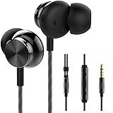Betron BS10 Earphones Headphones, Powerful Bass Driven Sound, 12mm Large Drivers, Ergonomic Design for iPhone, iPad, iPod, Samsung and Mp3 players (With Microphone)