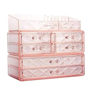 Amazon Com Makeup Organizer Acrylic Cosmetic Storage Drawers And