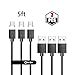 Netdot Gen7 Nylon Braided USB-C Magnetic Fast Charging Cable Compatible with Type-C Smartphone(5ft USB-C/3 Pack Black)
