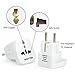 [2 Pack] BESTTEN Travel Adapter Plug for Europe, Germany, France, Russia, South Korea, Egypt, Iran, Indonesia (See List), Type F, 2-Pin Plug and 3-Prong Non-Tamper-Resistant Socket