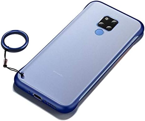 EUDTH Huawei Mate 20 X Case, Ultra-thin Transparent Matte Finish PC Hard Back Protective Case with Metal Ring Drop Protection Slim Fit Cover for Huawei Mate 20 X 7.2 - Blue