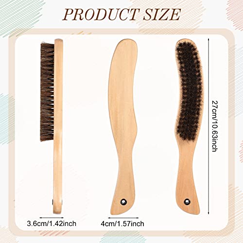 3 Pieces Fedora Hat Brush Kit Includes Lint Remover Duster Brushes for