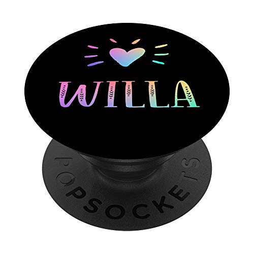 Willa Gift Heart Rainbow Watercolor Love Heart Name Willa