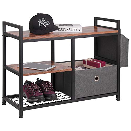 ErgoDesign-Shoe-Rack-Bench-2-Tier-Entryway-Shoe-Storage-Organizer-Shelf-with-Folding-Drawer-for-Entryway-Bedroom-and-Living-Room-Shoe-Benches-with-Storage-Rustic-Brown