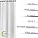 Mildew Resistant Fabric Shower Curtain - 72x72 White polyester Curtain for Bathroom - Waterproof Odorless Eco Friendly Anti Bacterial - Heavy Duty Metal Grommets - Creatov Design