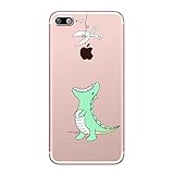 iPhone 7 Plus Case, Eouine Soft TPU Silicone Bumper Back Cover [Slim Fit] [Scratch Resistant] [Shock Absorption ] Clear Protective Cases for Apple iPhone 7 Plus 5.5 inch, Crocodile