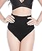 Women's High Waist Thong Postpartum Underwear C-Section Recovery Briefs Panties, Black, M/(Fit Waist 25.2