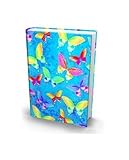 Jumbo Book Sox-Blue Butterfly Graphic Jumbo Book Cover.