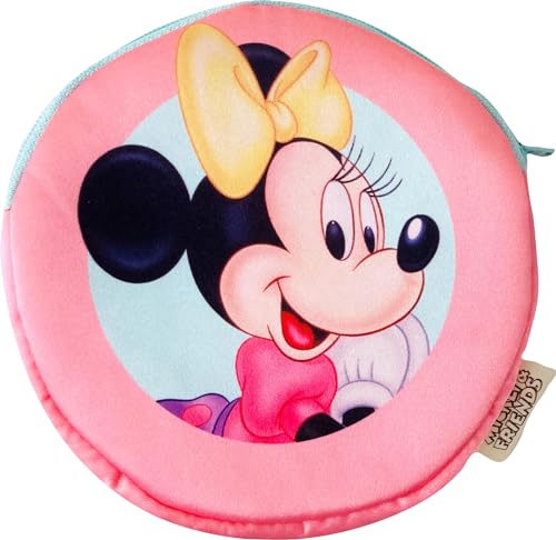 MORIPiLO ミニーマウス ティッシュケース ディズニー グッズ 小物入れ ぬいぐるみ ポーチ 小さめ 可愛い 13x13cm (レトロ調 ピンク) Disney キャラクター まくらのモリシタ