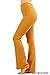 Zenana Women Fold Over Waist Cotton Stretch Flare Leg Boot Cut Yoga Pants Leggings