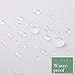 Aimjerry White Fabric Shower Curtain 71 by 71 Inch Cleaning Waterproof Polyester Bathroom Curtain