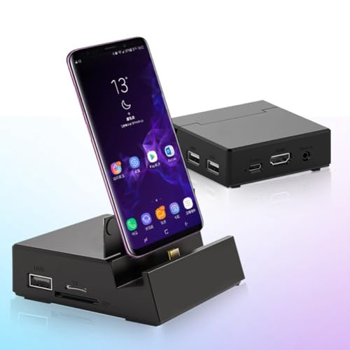 8 in 1 Type-c Mobile Phone Docking Station for Android Phone Switch TV, USB3.1 to Type C/F PD HDMI/F+USB2.0/F*3+SD/TF+Audio