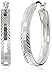Sterling Silver Leaf Design Hoop Earrings