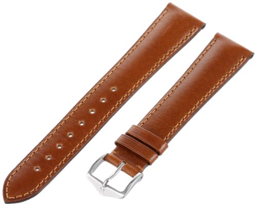 Hirsch 19mm Leather Watch Strap, Color:Gold-Toned (Model: 042020-70-19)
