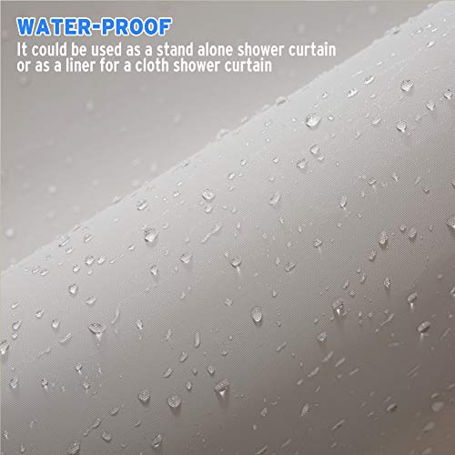 Plastic Shower Curtain, 72 x 78 Inches EVA 8G Shower Curtain with Heavy