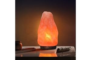 9-10 Inches Natural Himalayan Salt Lamp, Handcrafted with Dimmer Switch and Extra Bulb, Unique Gift Idea by Natureboost
