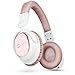 Naztech i9 Bluetooth Wireless Active Noise Cancelling Headphones with Memory Foam Earpads & High-definition Sound for Home / Office / TV + Travel Case & Airplane Adapter [Rose Gold] -13797