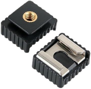 TopOne 1/4" Thread to Metal Flash Hot Shoe Mount Adapter For Studio Light Stand/Tripod