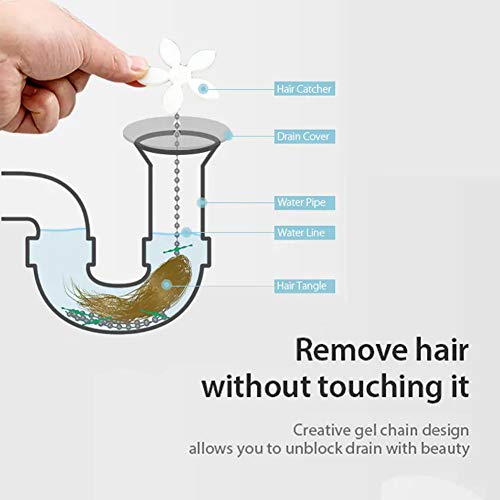 10 Pcs Flower Shower Drain Protectors Disposable Hair Cleaner Collector Catchers Strainer Hair Trap For Kitchen and Bathroom Barthtub