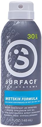 Surface Sun Wetskin SPF50 Sunscreen Spray | Wonderful Tropix Fragrance Moisturizing Sun Protection Spray | Oxybenzone, Cruelty and Paraben Free